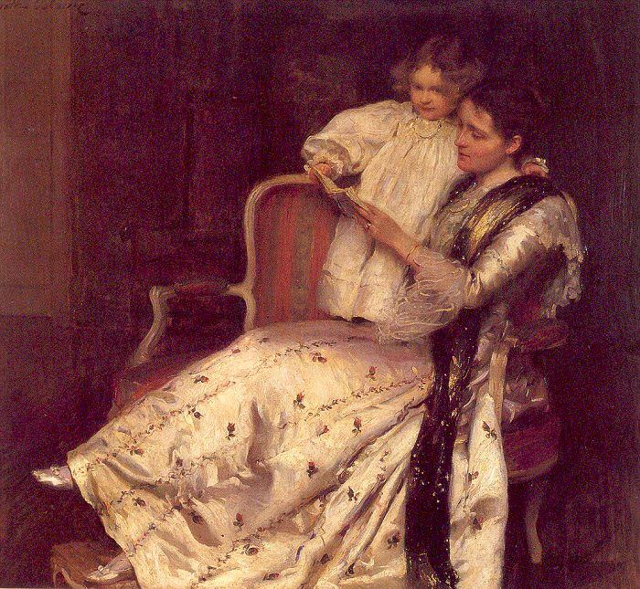 Osborne, Walter Mrs. Noel Guinness and her Daughter, Margaret oil painting image